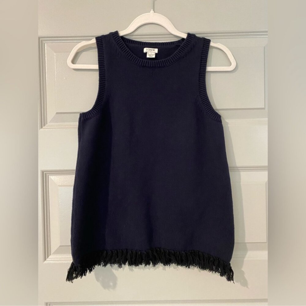 Navy J. Crew sleeveless sweater
